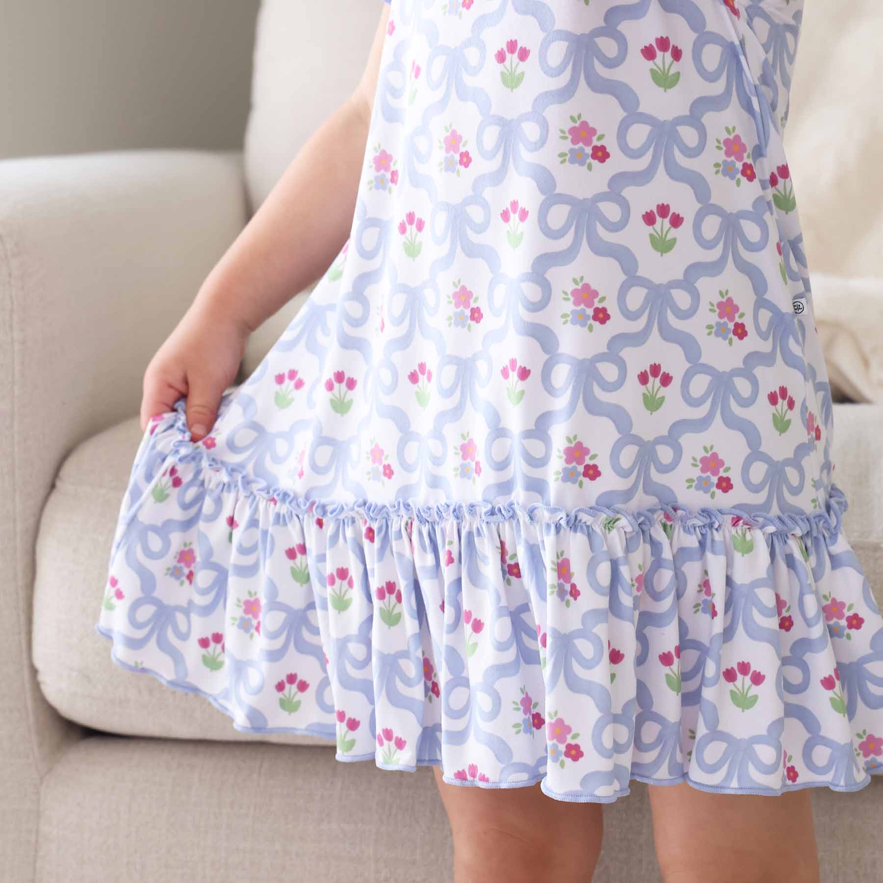 Flutter Sleeve Nightgown | Tied In Tulips