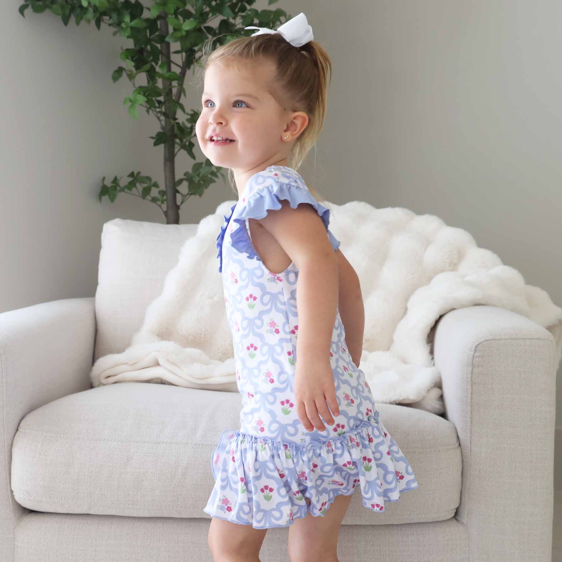 Flutter Sleeve Nightgown | Tied In Tulips