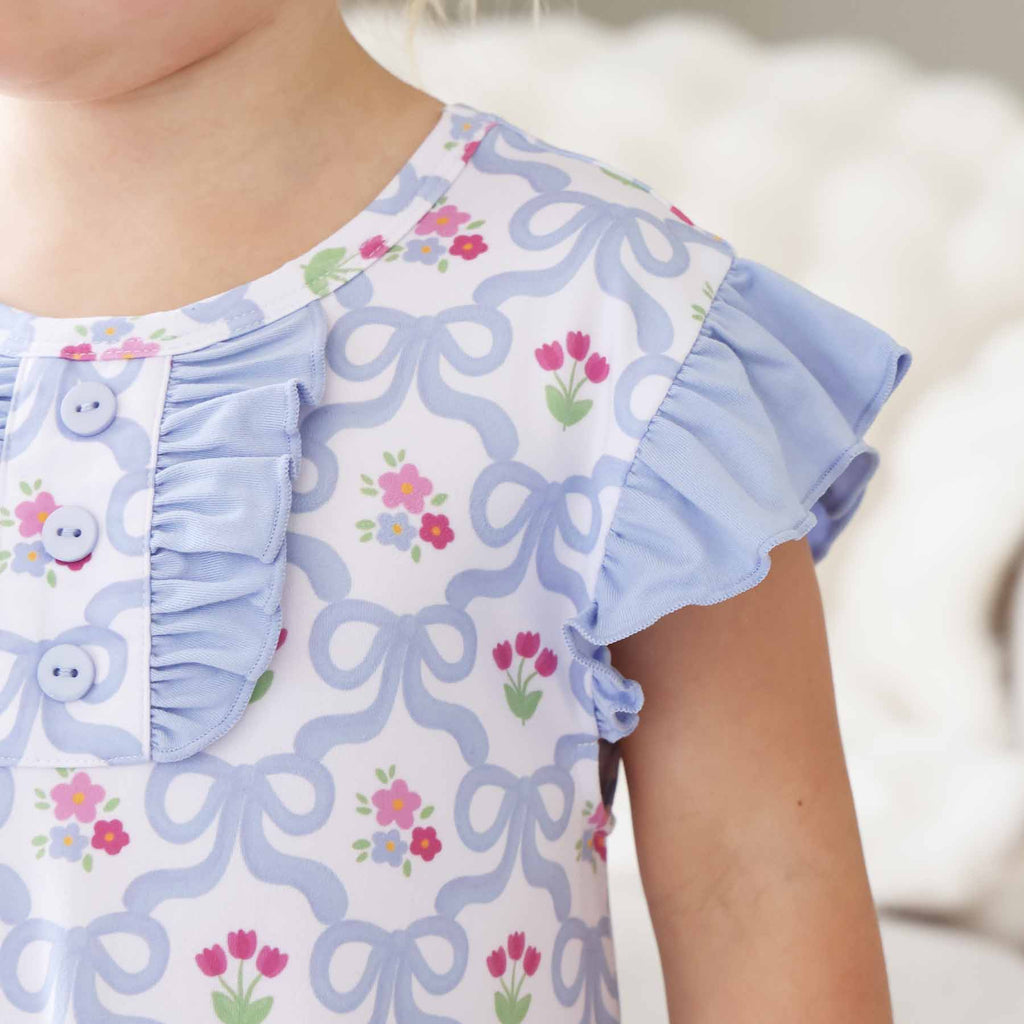 Flutter Sleeve Nightgown | Tied In Tulips