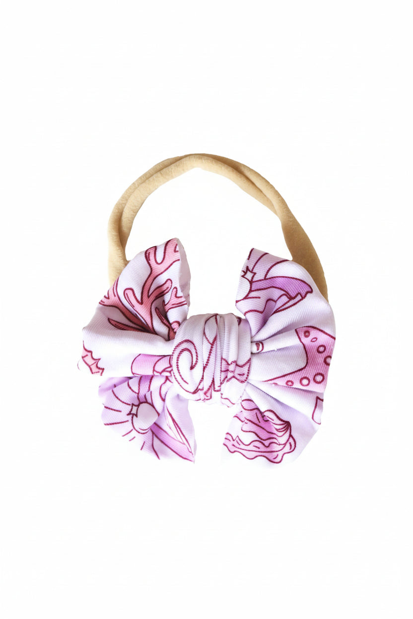 Tiny Tides Knit Bow Headband | Pink