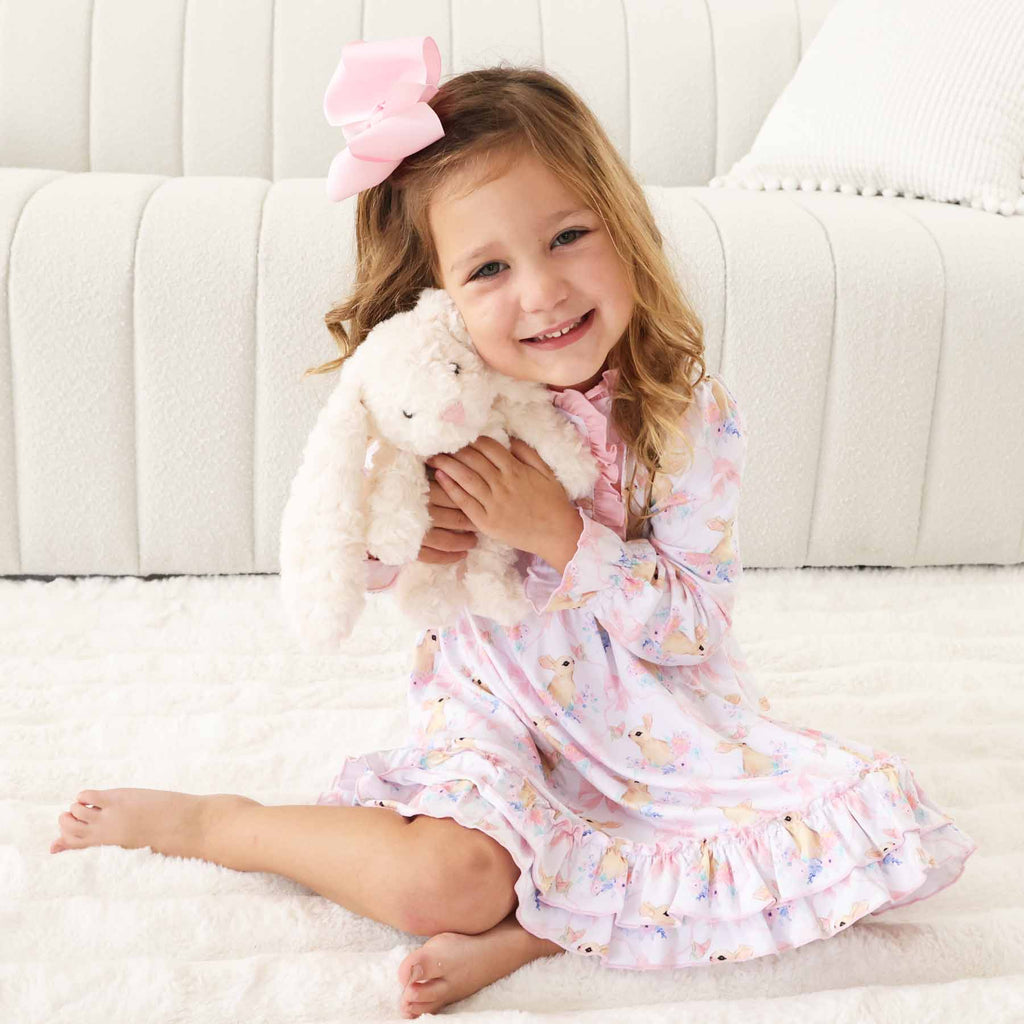 Long Sleeve Princess Ruffle Nightgown | Bunny Bow Dreams