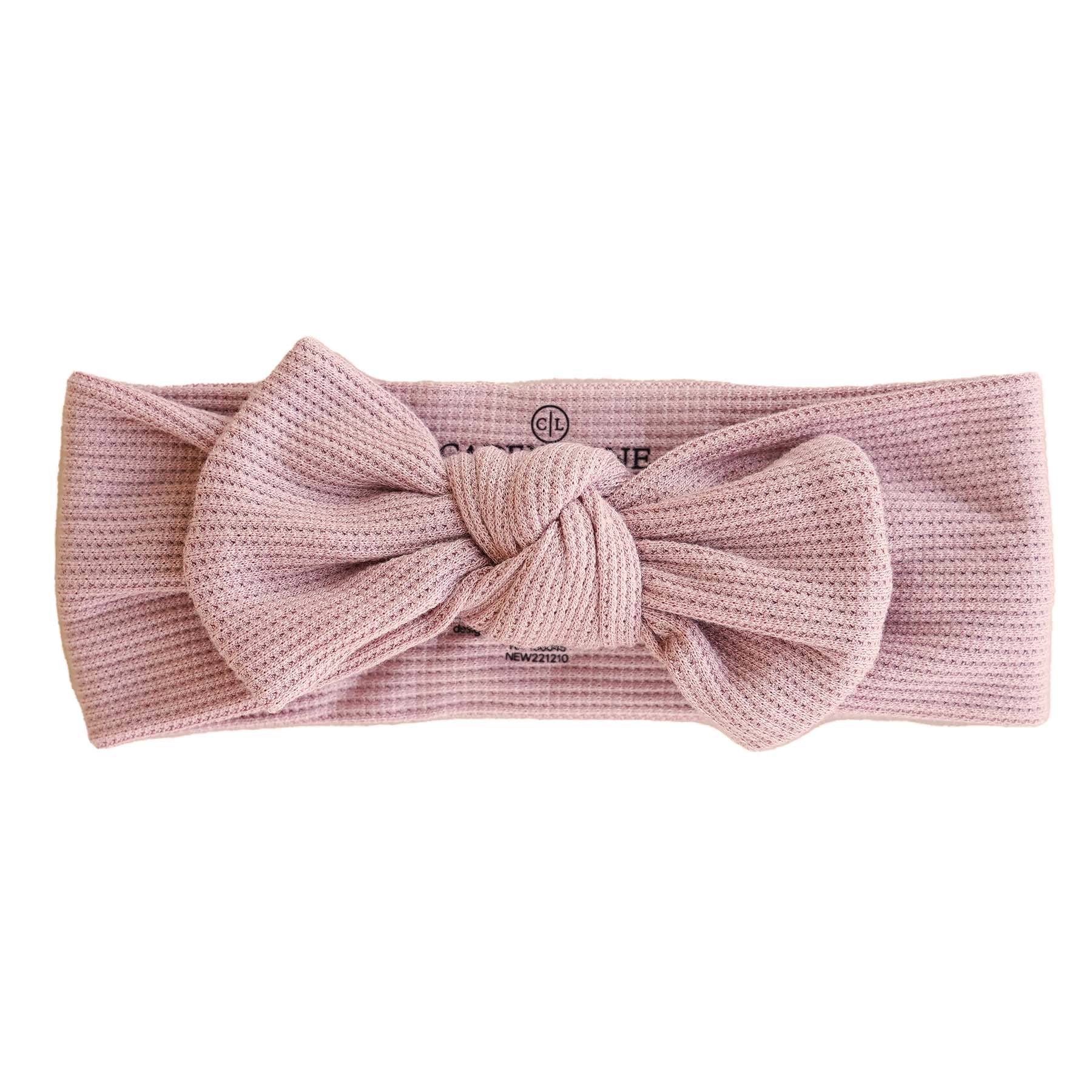 Bamboo Waffle Knit Large Bow Headwraps
