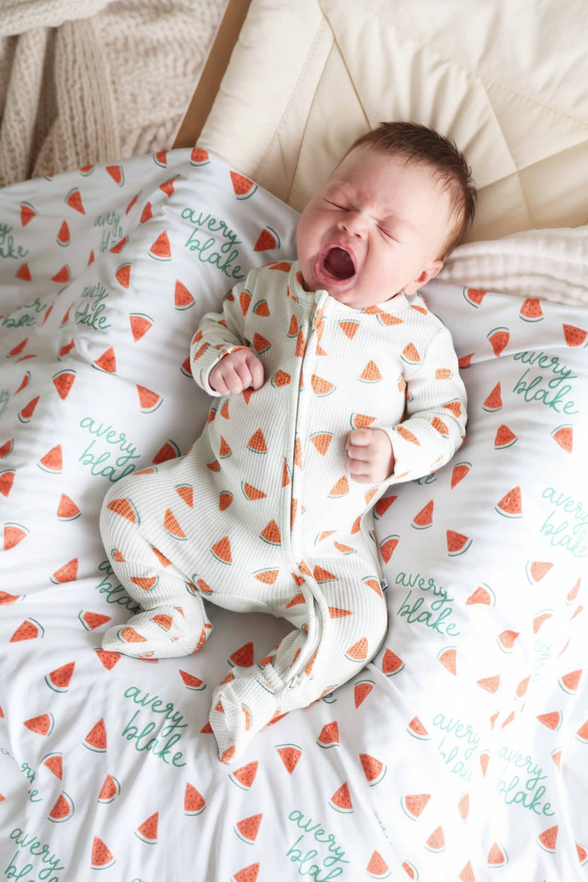 Slice, Slice Baby Bamboo Waffle Zipper Footie