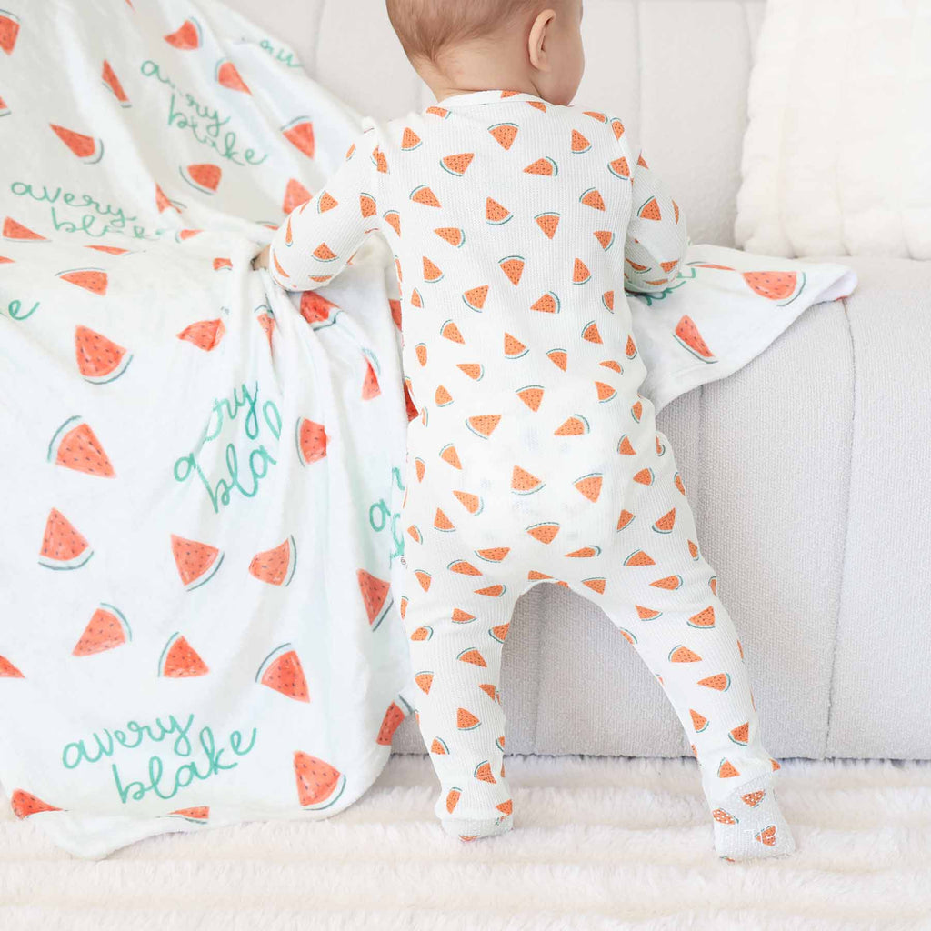 Slice, Slice Baby Bamboo Waffle Zipper Footie