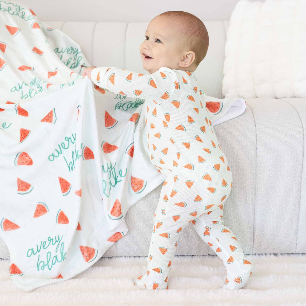 Slice, Slice Baby Bamboo Waffle Zipper Footie