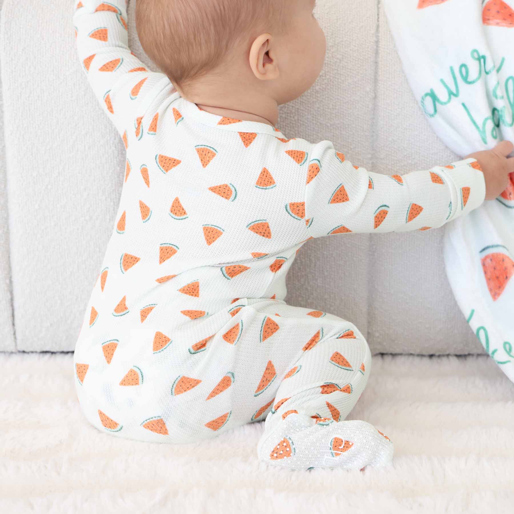 Slice, Slice Baby Bamboo Waffle Zipper Footie