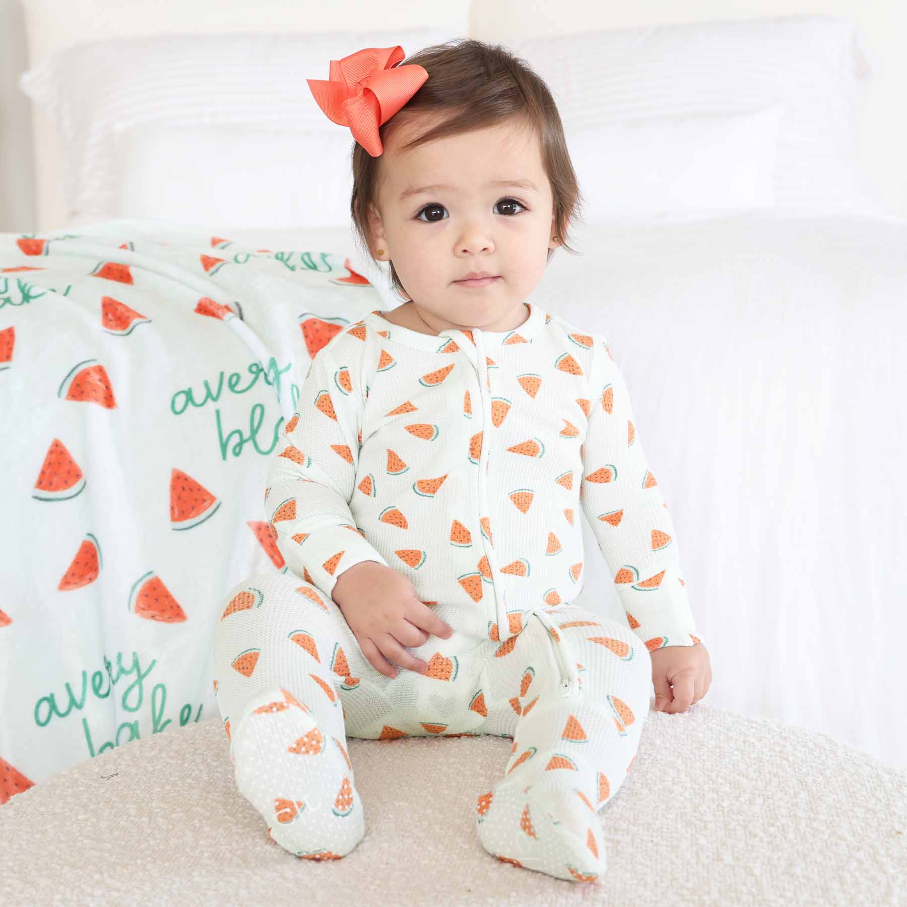 Slice, Slice Baby Bamboo Waffle Zipper Footie