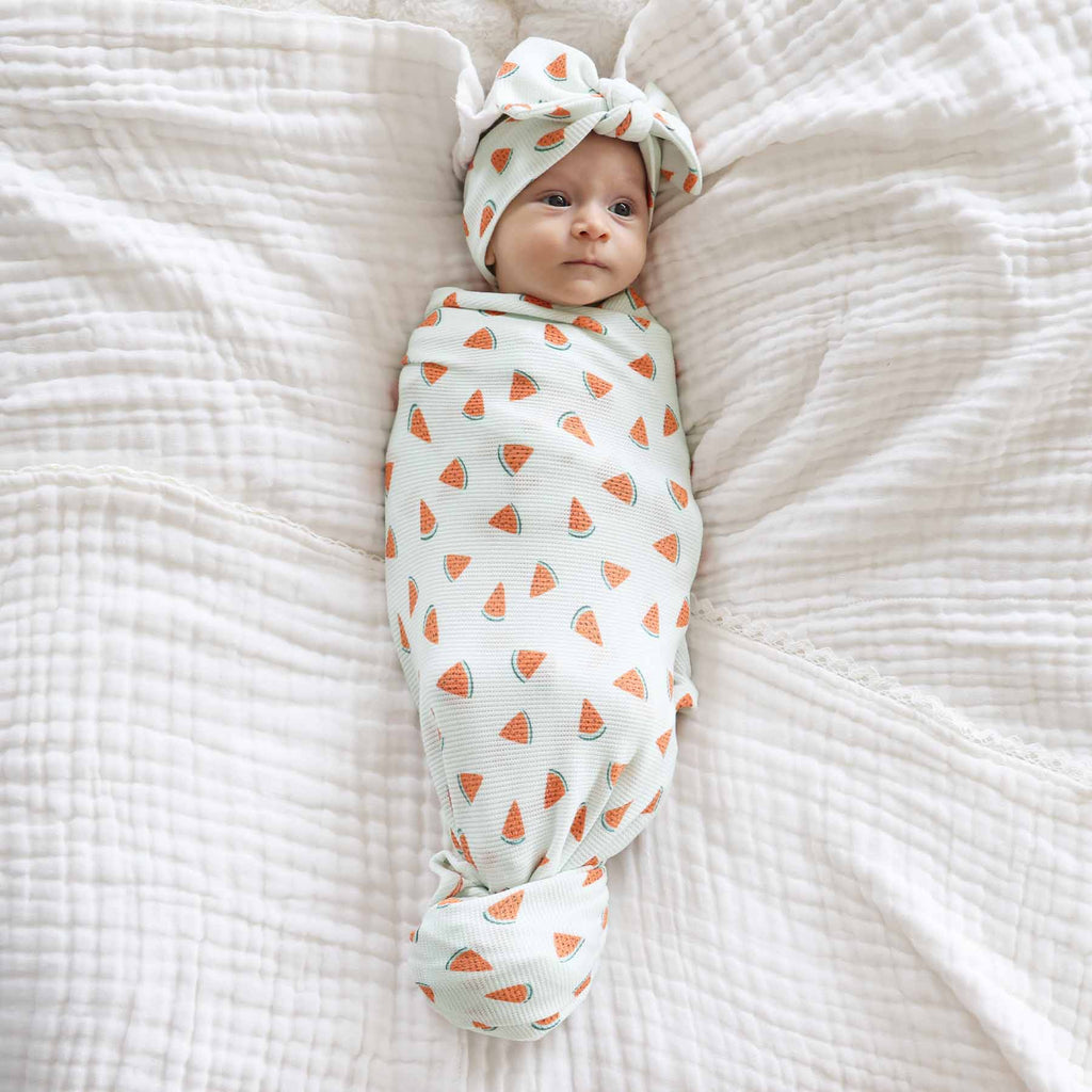 Slice, Slice Baby Bamboo Waffle Knit Large Bow Headwrap