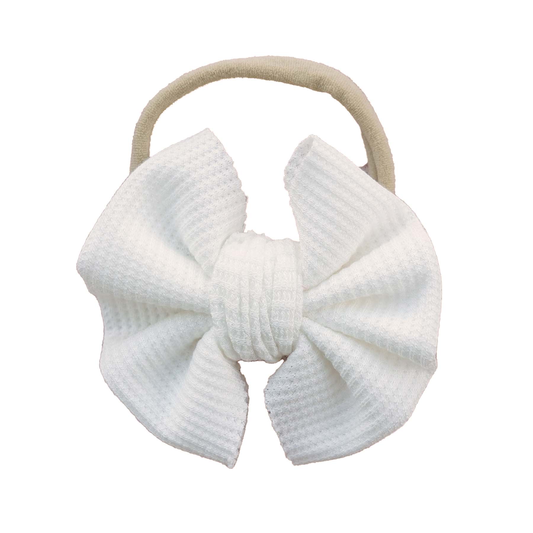 Bamboo Waffle Bow Headbands