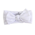 Solid White Knit Large Bow Headwrap